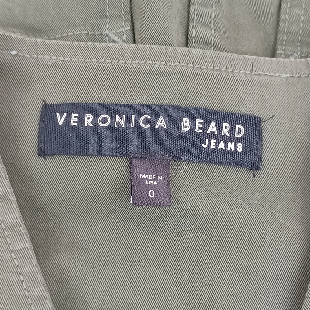 Veronica Beard Bree Mini Dress Size 0 Women Pockets Cotton Blend In Army Green